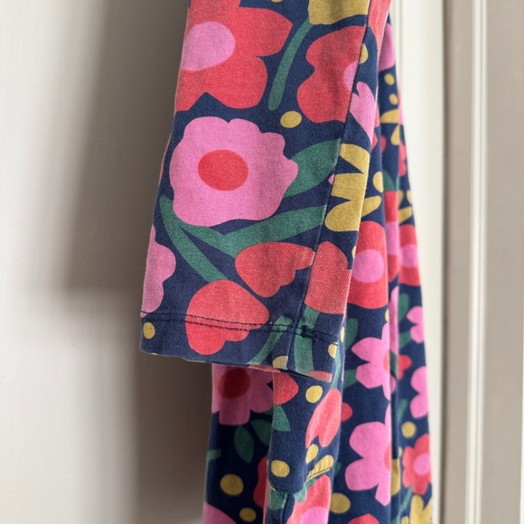 Hanna Andersson Pink and Orange 100% Cotton Long Sleeve Sundress - Picture 3 of 9